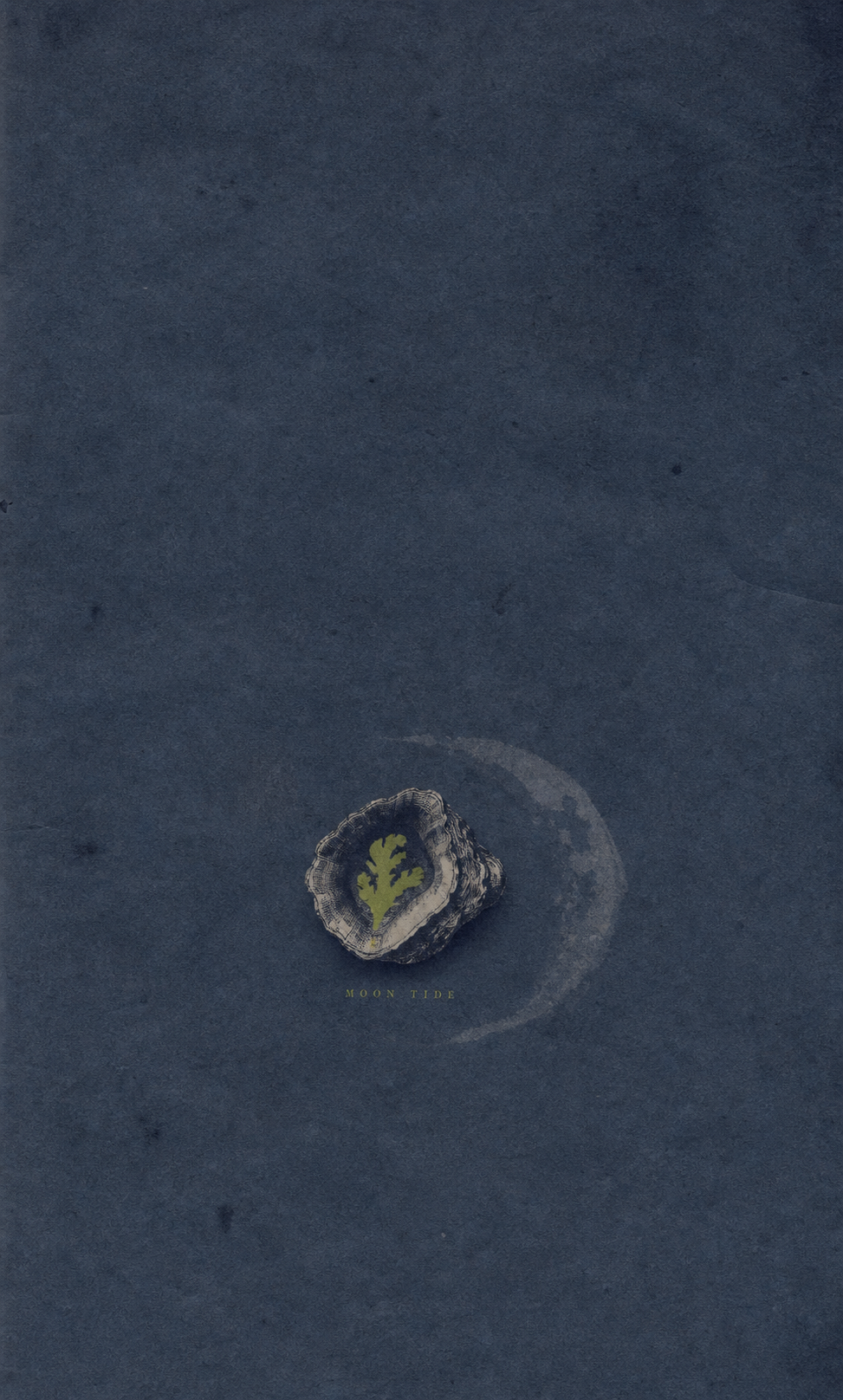 Moon Tide 极简 ZINE 海报:月亮、潮汐和红色几何锚点构成纵向画面