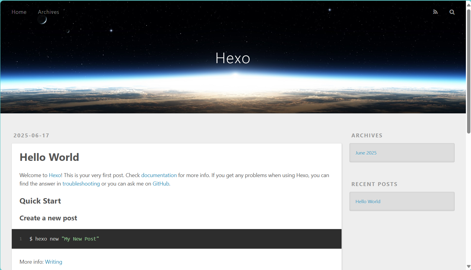Hexo 常用命令帮助信息